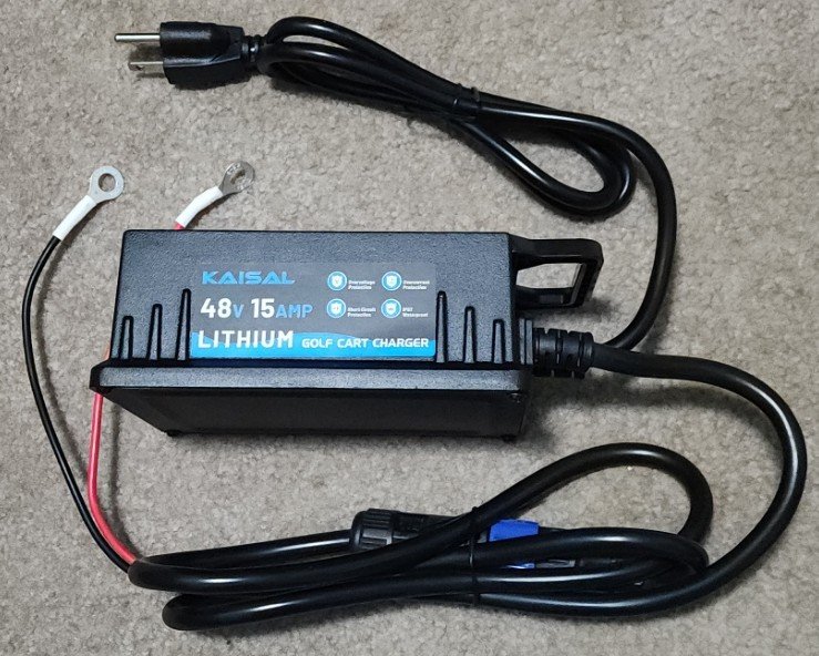 48V Lithium Battery Charger 15A, Portable Design, Golf Cart/Boat/RV Battery - Image 2